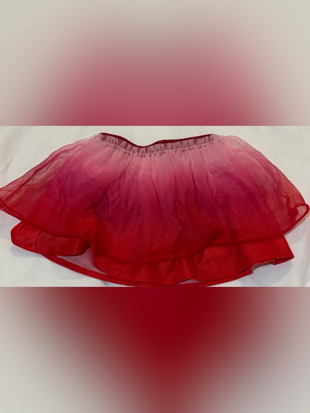 Celebrate! Toddler’s Red Ombre Tulle Layered Skirt